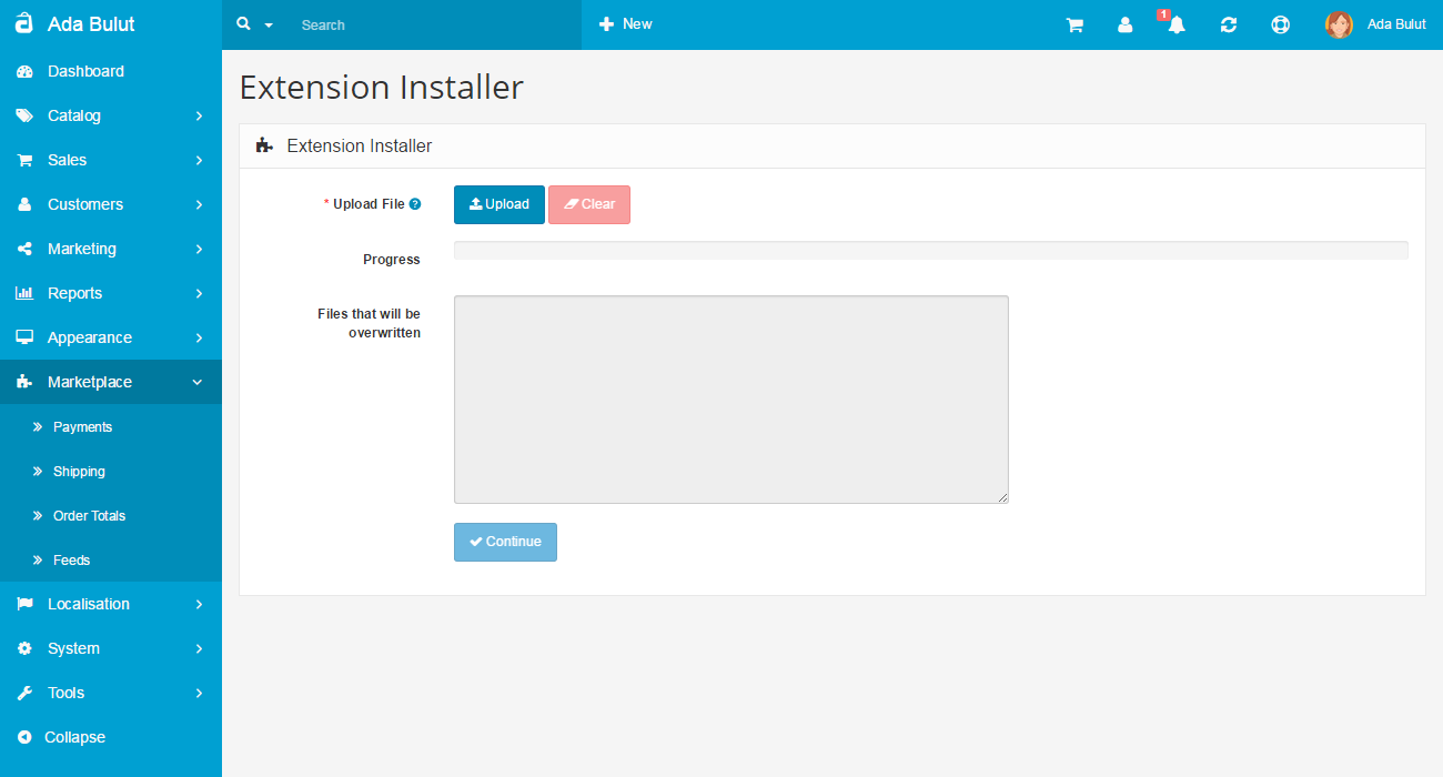 theme installation from extension installer