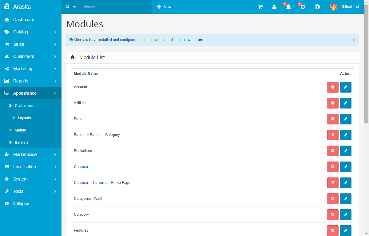 core modules list