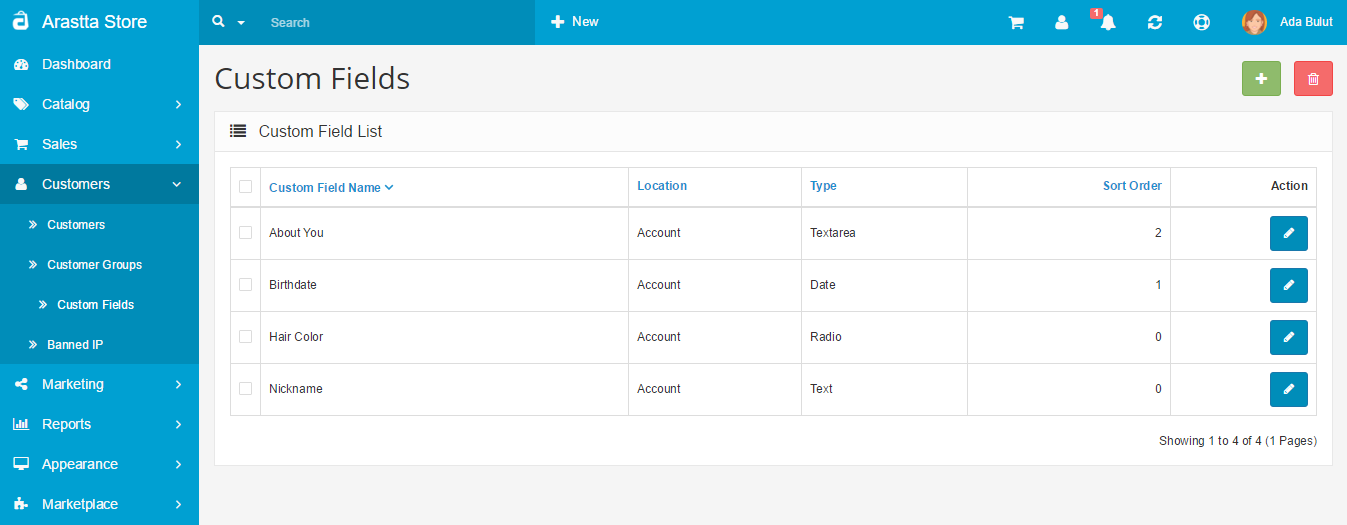 custom fields backend