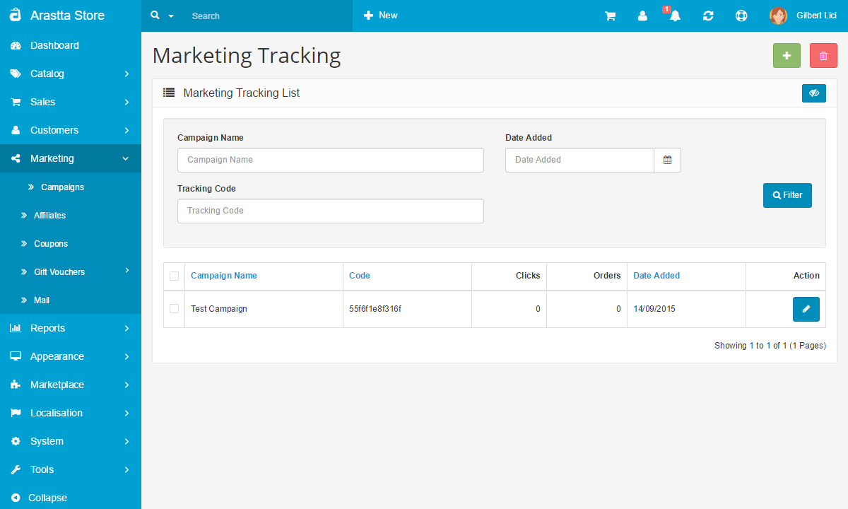 campaigns list backend