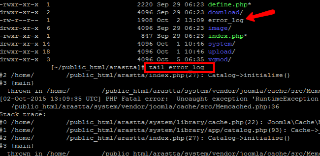 Viewing PHP Error Log using SSH access