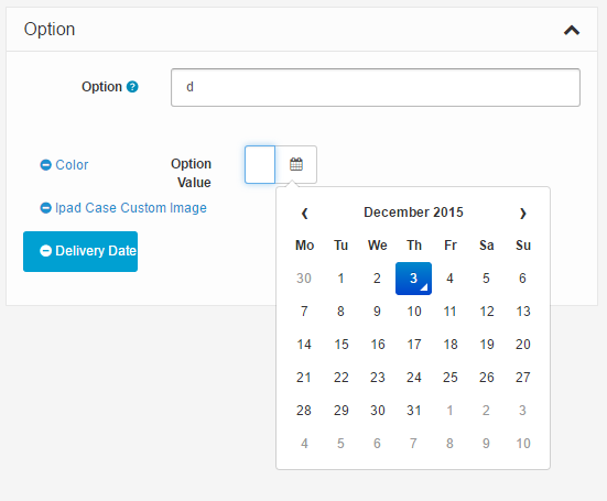delivery date porduct