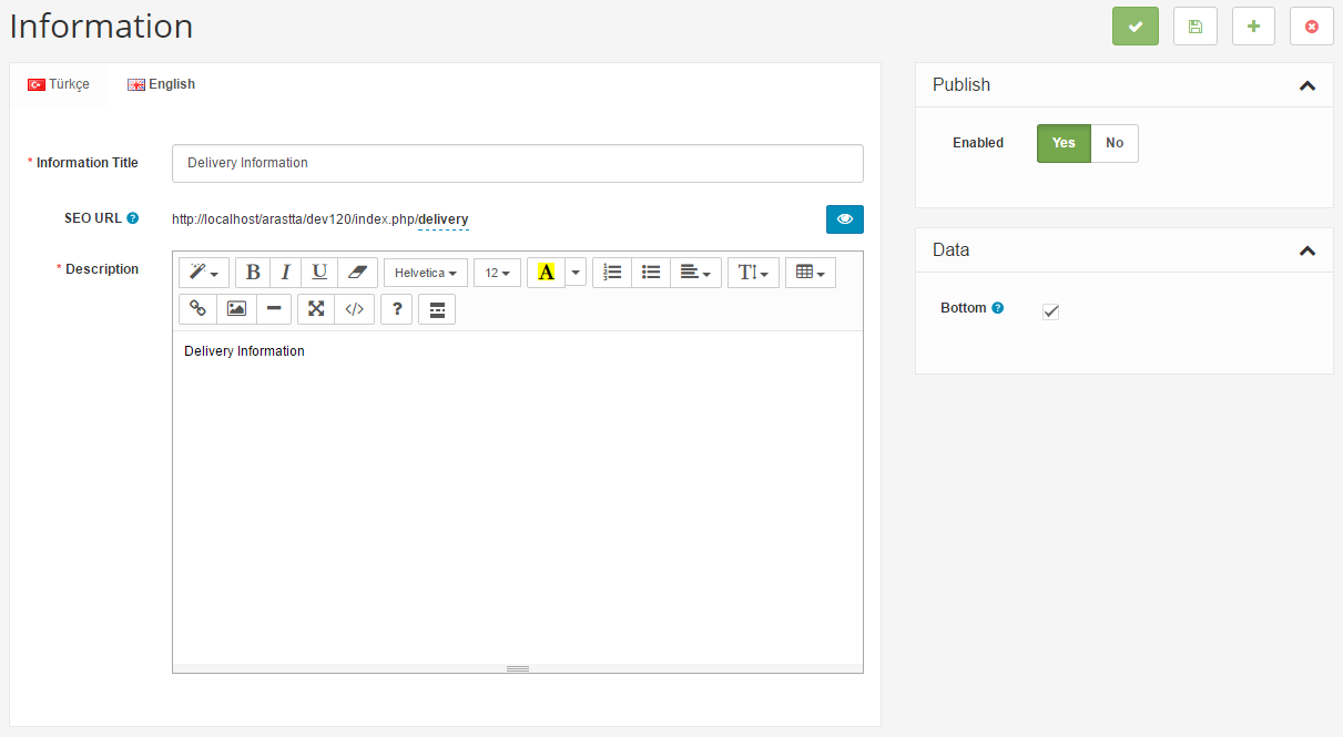 information backend