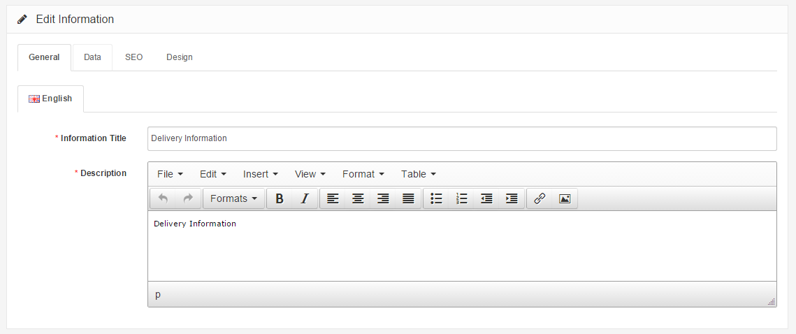 information backend