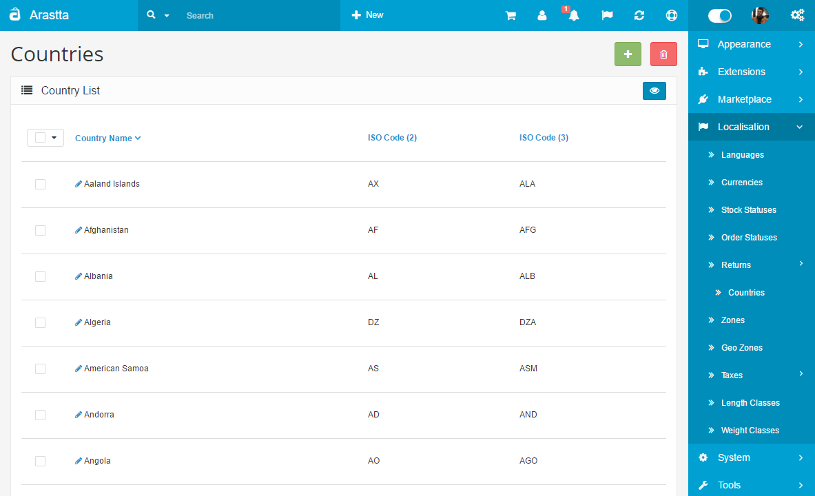 countries backend