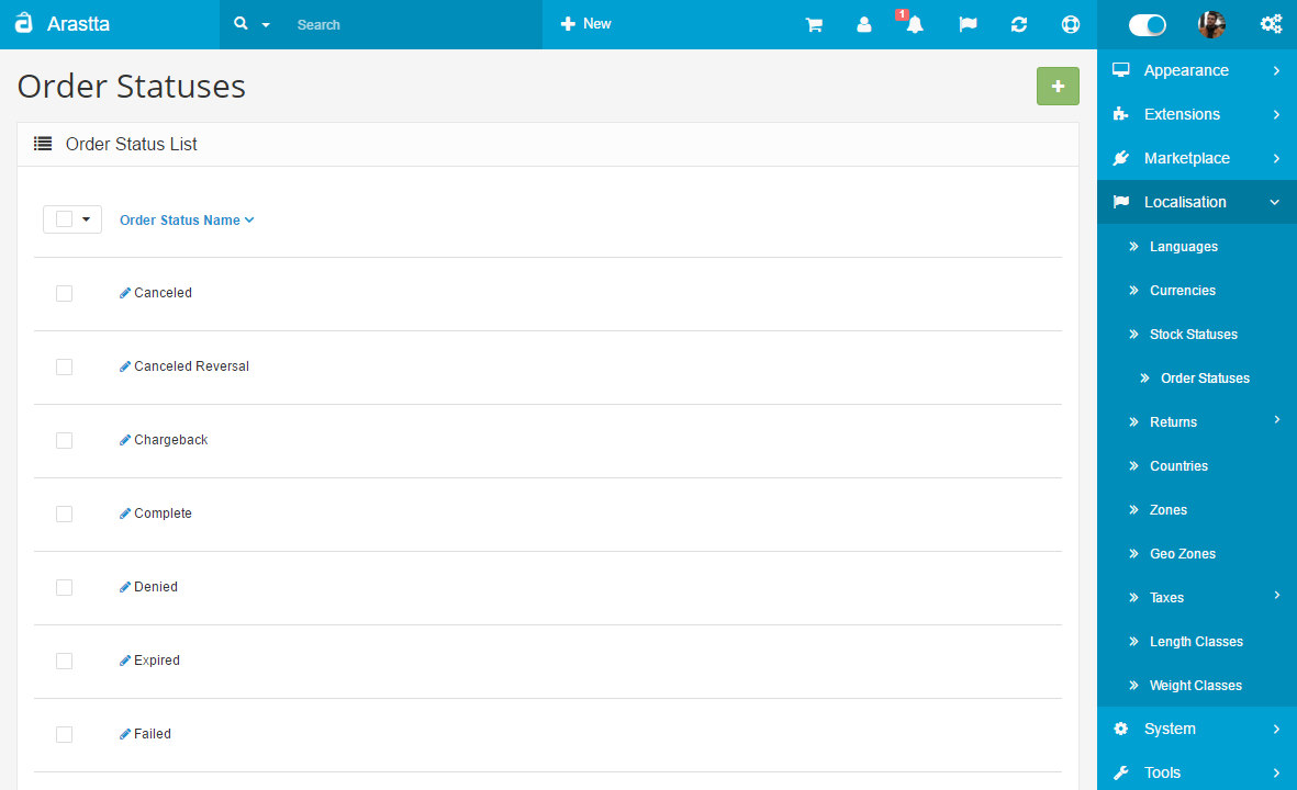 order statuses backend