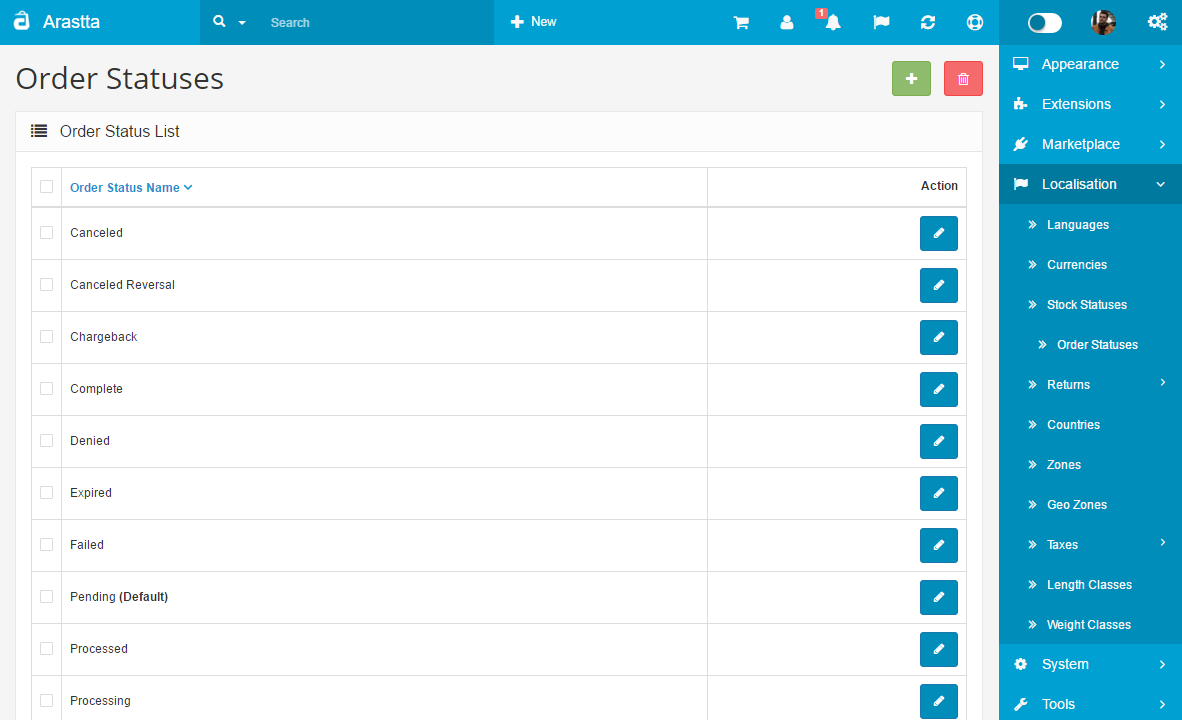 order statuses backend
