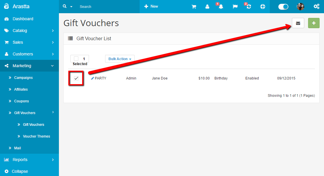 gift voucher send