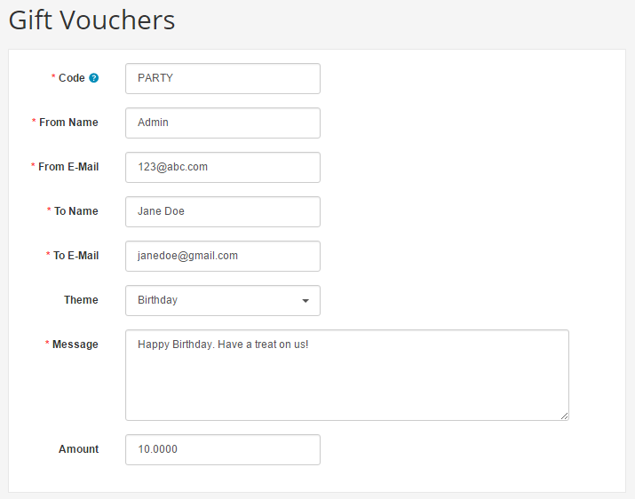 gift voucher general