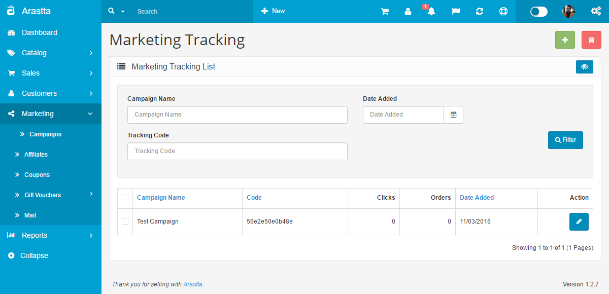 campaigns list backend
