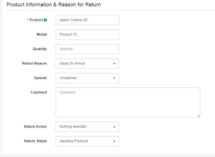 orders return products