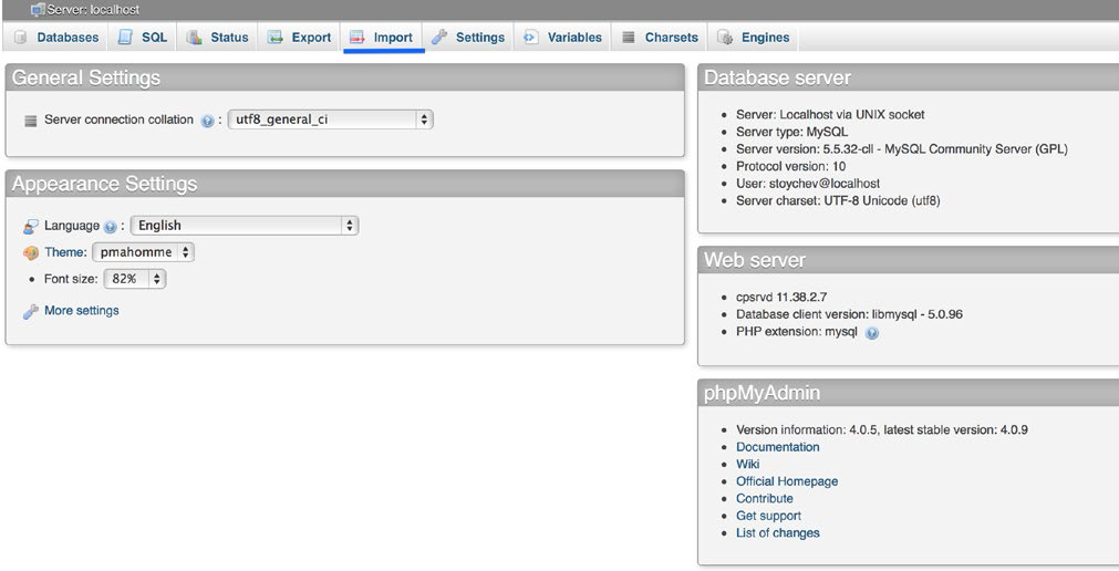 importing the database of arastta